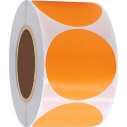 Round Coloured Labels Orange 31MM