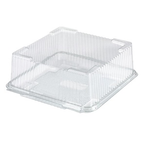 Square Hinged Cake Container Clear 180x80MM (Case 220)