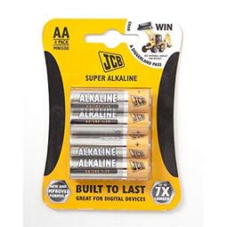 JCB Super Alkaline Batteries Size AA Pack 4 (Case 10 Packs)