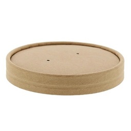Kraft PE Lined Soup Container Lid 16OZ/ (Case 500)