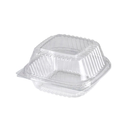 Hinged Lid Bap Container Clear 130x130x75MM (Case 600)