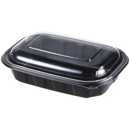 Microwavable Tray Base Black 700ML 215x150x36MM (Case 500)