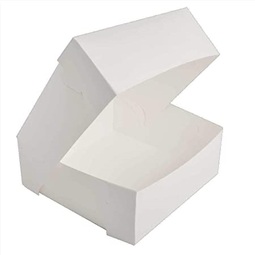 Self-Locking Cake Box White 8x8x3" (Case 250)