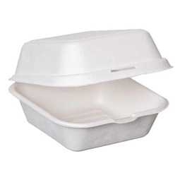 Bagasse Clamshell HP5 White 8x8" (Case 500)