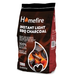 Homefire Instant Light Lumpwood Charcoal 850G Twin Pack