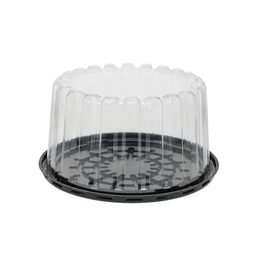 Round Cake Container Black Base & Clear Lid 7" (Case 100)