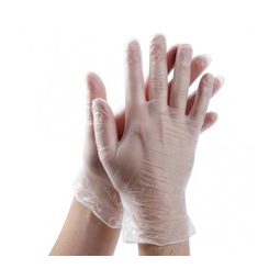 Powdered Vinyl Gloves Clear Large (Case 100)