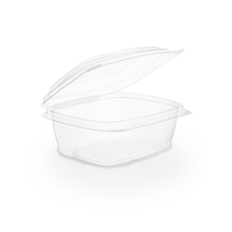 PLA Hinged Deli Pot Clear 8OZ (Case 300)