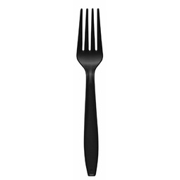 Reusable Plastic Fork Black (Case 1000)