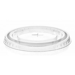 rPET Smoothie Cup Flat Lid with Straw Slot 16OZ (Case 1000)