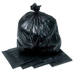 General Purpose Flat Packed Waste Refuse Sacks Heavy Duty Black 16x25x39" (Case 200)