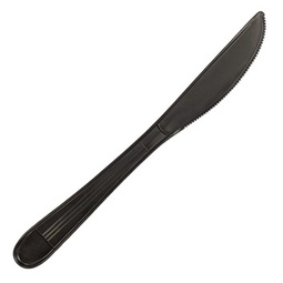 Reusable Plastic Fnife Black (Case 1000)
