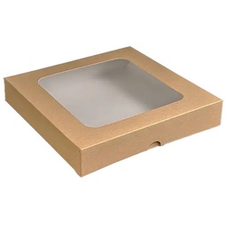 Kraft Window Cake Box 8x8x2" (Case 175)